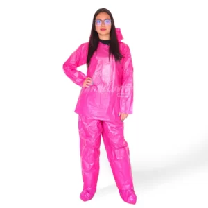 Impermeable 3 piezas fucsia