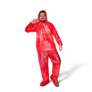 Impermeable 3 piezas rojo