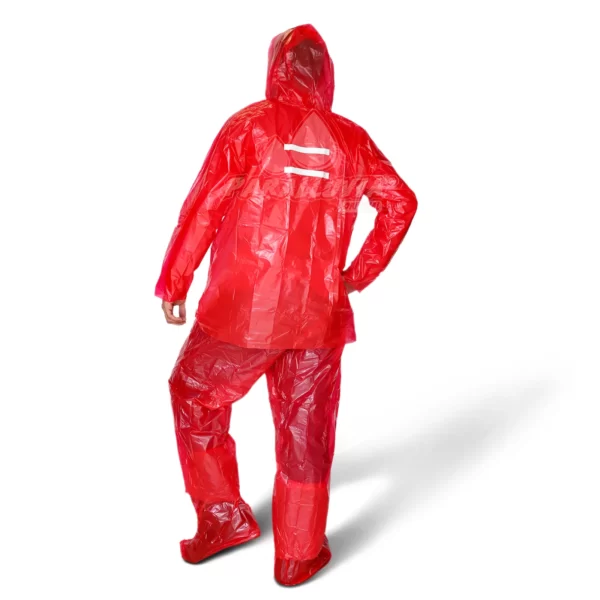 Impermeable 3 piezas rojo